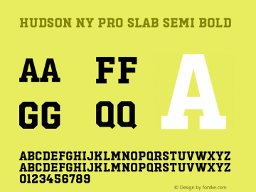 Hudson NY Pro Slab Semi Bold Version 1.055图片样张