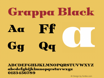 Grappa Black Version 1.000;Glyphs 3.2 (3187)图片样张