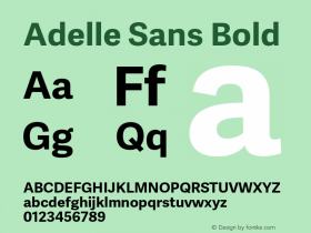 Adelle Sans Bold Version 2.500;hotconv 1.0.115;makeotfexe 2.5.65600图片样张