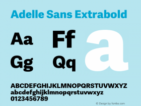 Adelle Sans Extrabold Version 2.500;hotconv 1.0.115;makeotfexe 2.5.65600图片样张