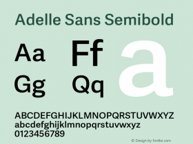 Adelle Sans Semibold Version 2.500;hotconv 1.0.115;makeotfexe 2.5.65600图片样张