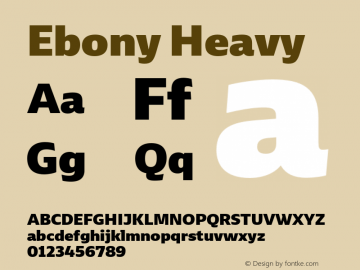 Ebony Heavy Version 2.000;hotconv 1.0.109;makeotfexe 2.5.65596图片样张