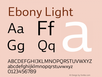 Ebony Light Version 2.000;hotconv 1.0.109;makeotfexe 2.5.65596图片样张