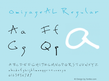 OmiyageAL Regular Macromedia Fontographer 4.1J 08.7.3 Font Sample