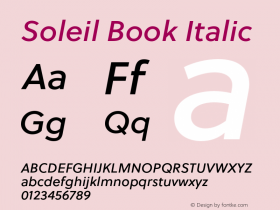 SoleilBk-Italic Version 2.000图片样张