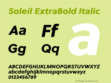 SoleilXb-Italic Version 2.000图片样张