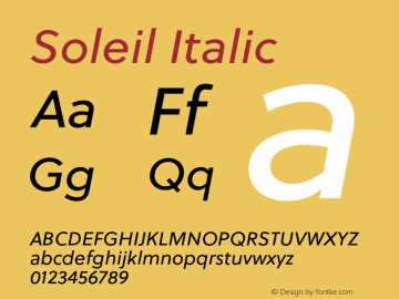 Soleil-Italic Version 2.000图片样张