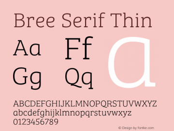 Bree Serif Th Version 1.001图片样张