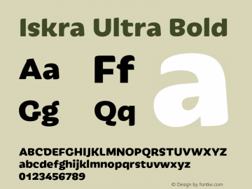 Iskra Ultra Bold Version 1.001;Iskra Ultra Bold图片样张