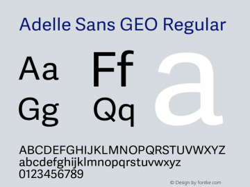 Adelle Sans GEO Regular Version 3.000;hotconv 1.0.109;makeotfexe 2.5.65596图片样张