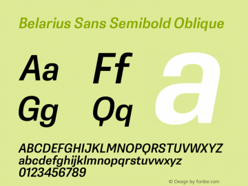 Belarius Sans Sb Oblique Version 1.001图片样张