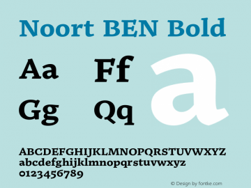 Noort BEN Bold Version 1.000图片样张