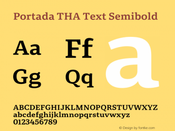 Portada THA Text Semibold Version 1.001;hotconv 1.0.109;makeotfexe 2.5.65596图片样张