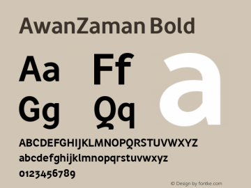 AwanZaman-Bold Version 1.017图片样张