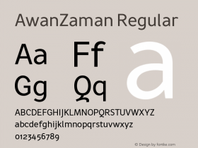 AwanZaman-Regular Version 1.017图片样张