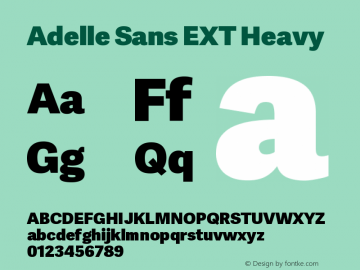 Adelle Sans EXT Heavy Version 2.000;hotconv 1.0.109;makeotfexe 2.5.65596图片样张