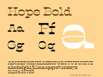 Hope Bold Version 1.000图片样张