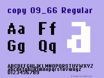 copy 09_66 Regular Version 002.000 Font Sample