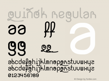 quiñók Regular Version 1.00 March 26, 2007, initial release Font Sample