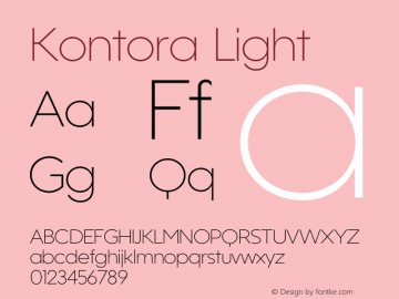 Kontora-Light Version 2.000图片样张