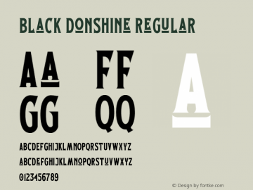 BlackDonshine-Regular Version 1.000图片样张