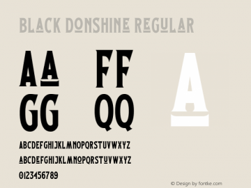 Black Donshine Regular Version 1.000图片样张