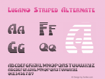 Lugano Striped Alternate Version 1.000 | web-ttf图片样张