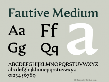 Fautive Medium Version 1.000;Glyphs 3.1.2 (3150)圖片樣張