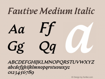Fautive Medium Italic Version 1.000;Glyphs 3.1.1 (3140)图片样张