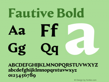 Fautive Bold Version 1.000;Glyphs 3.1.2 (3150)圖片樣張
