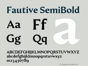 Fautive SemiBold Version 1.000;Glyphs 3.1.2 (3150)图片样张