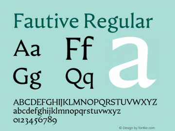 Fautive Regular Version 1.000;Glyphs 3.1.2 (3150)图片样张