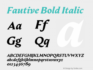 Fautive Bold Italic Version 1.000;Glyphs 3.1.1 (3140)圖片樣張