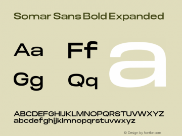 Somar Sans Bold Expanded Version 1.002图片样张