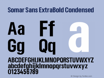 Somar Sans ExtraBold Condensed Version 1.002图片样张