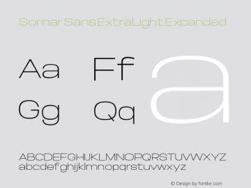 Somar Sans ExtraLight Expanded Version 1.002图片样张