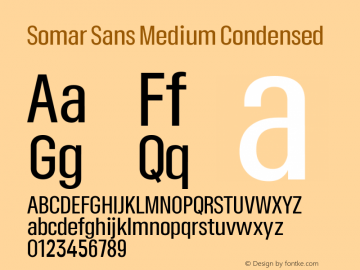 Somar Sans Medium Condensed Version 1.002图片样张