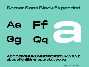 Somar Sans Black Expanded Version 1.002;hotconv 1.0.109;makeotfexe 2.5.65596图片样张