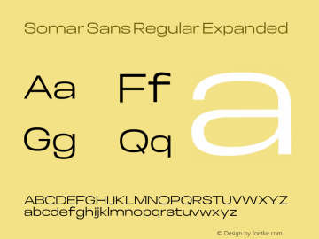 Somar Sans Regular Expanded Version 1.002;hotconv 1.0.109;makeotfexe 2.5.65596图片样张