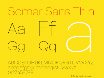 Somar Sans Thin Version 1.002图片样张