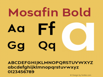 Mosafin Bold Version 7.200图片样张