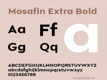 Mosafin-ExtraBold Version 7.200图片样张