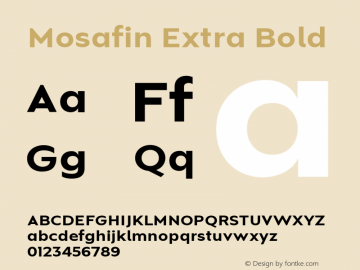 Mosafin Extra Bold Version 7.200图片样张