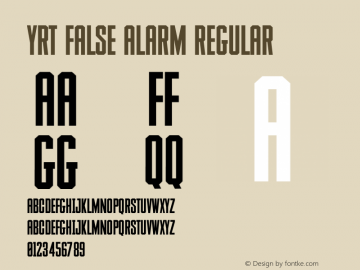 YRT False Alarm Version 1.006;Fontself Maker 3.5.4图片样张