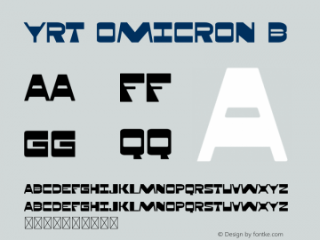 YRT Omicron B Version 1.001;Fontself Maker 3.5.7图片样张