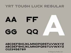 YRT Tough Luck Version 1.014;Fontself Maker 3.5.4图片样张