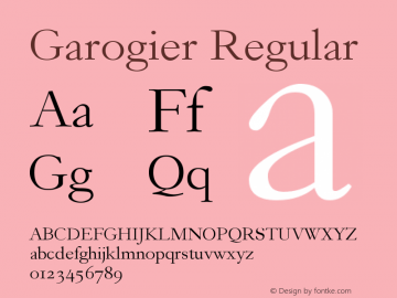 Garogier Regular Version .50图片样张