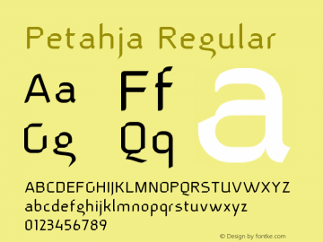 Petahja Regular Version 1.1图片样张