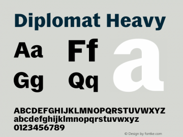 Diplomat Heavy Version 1.001 (Mar 2023) | web-ttf图片样张