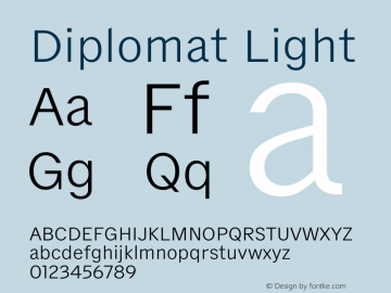 Diplomat Light Version 1.001 (Mar 2023) | web-ttf图片样张